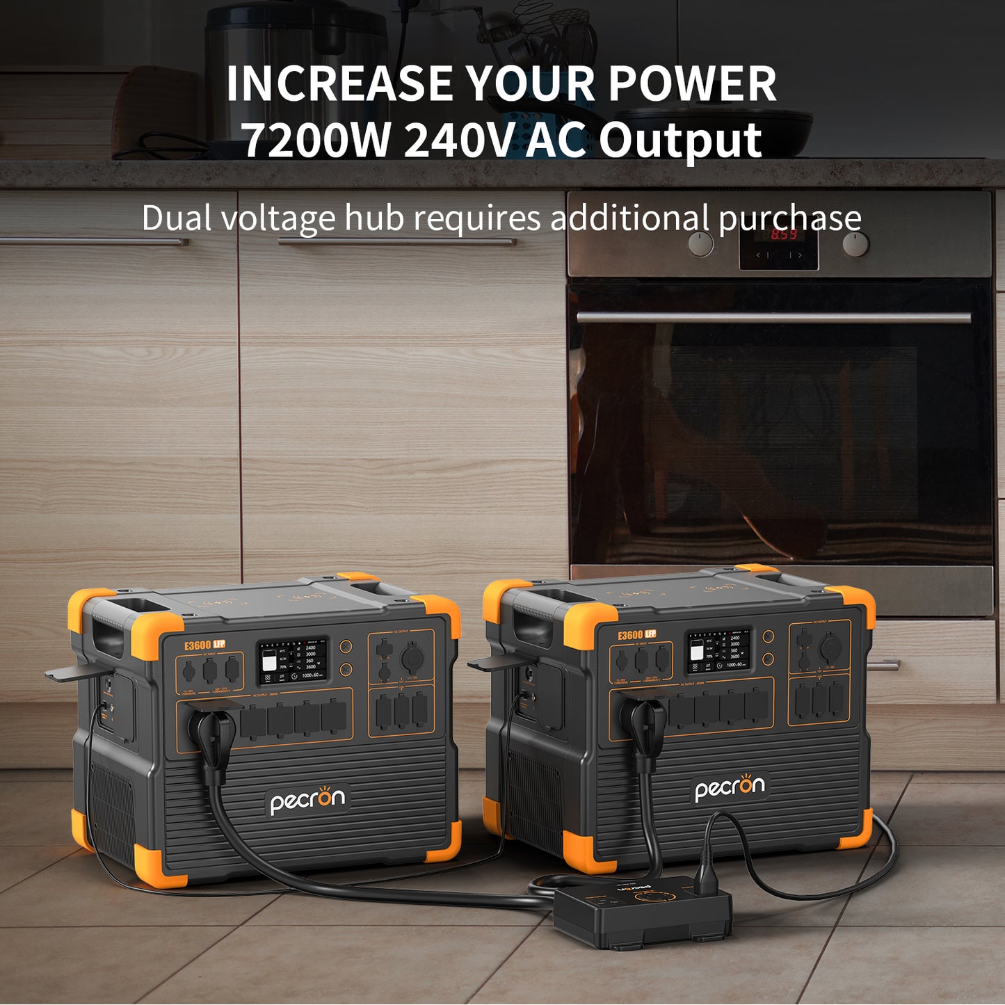 Pecron E3600 LFP Portable Power Station - 3072Wh, 3600W Output, LiFePO4 Battery, Rapid Charging, IPS Touchscreen, Battery for RVs, Camping, Off-Grid Living & Emergency Backup - RVPowerEssentials.com