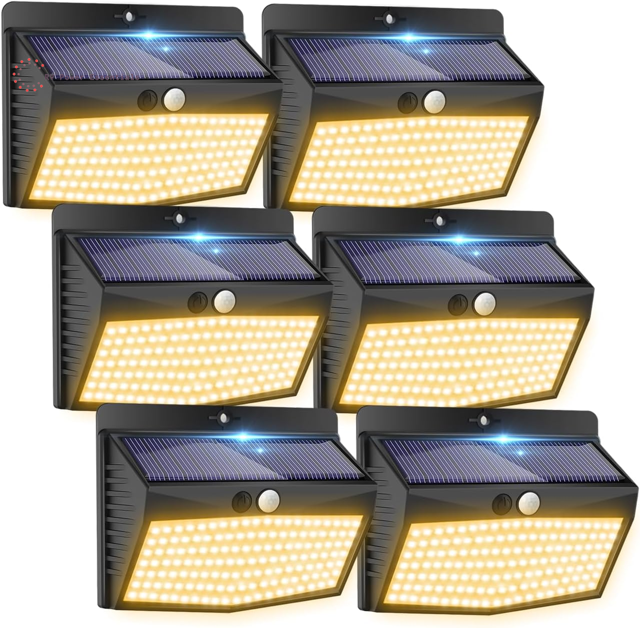 6-Pack Solar-Powered Motion Lights | Rugged, Waterproof Outdoor Lighting for RVs, Campsites, Decks & Gardens | 3 Lighting Modes for Safety and Adventure