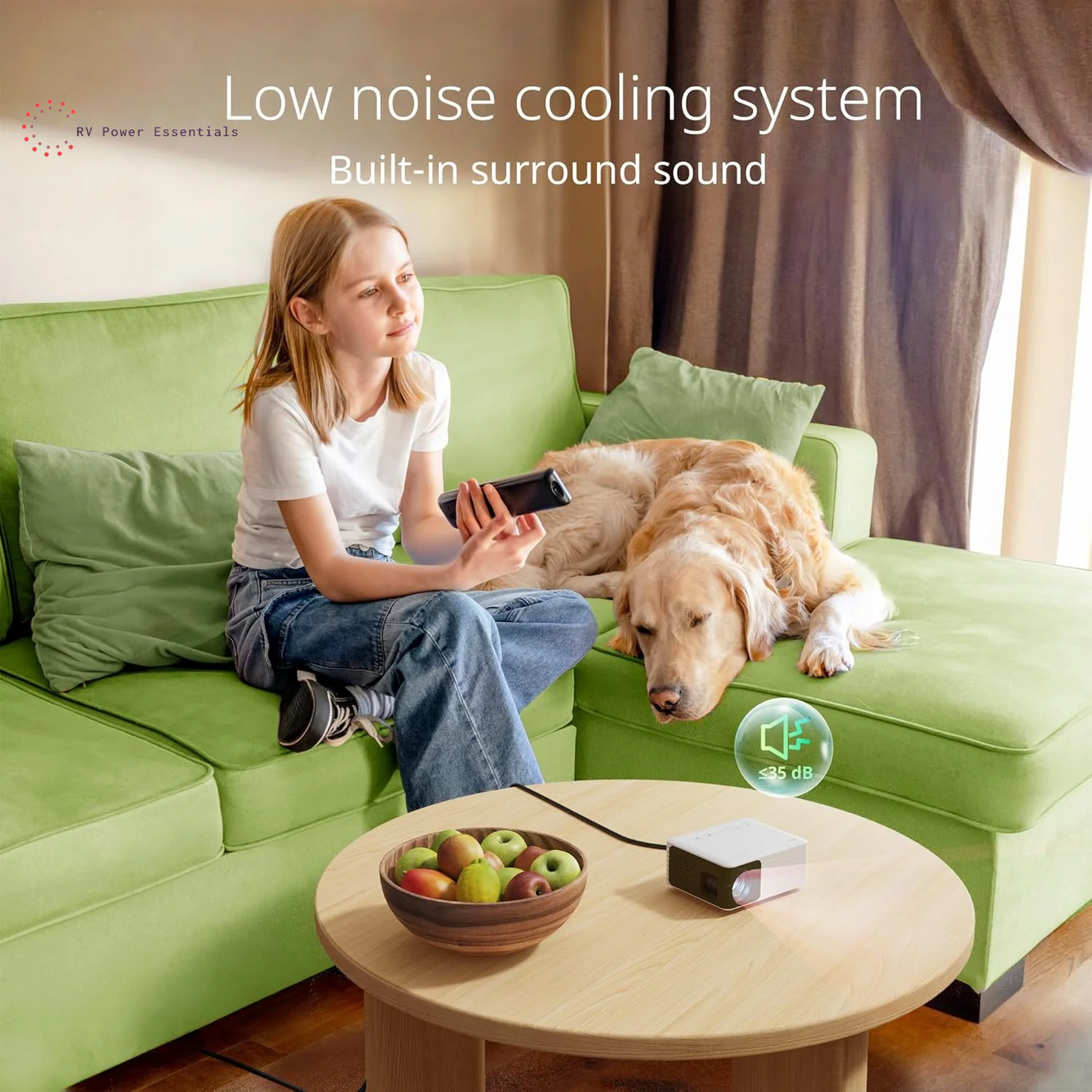 Yoton YT Mini Projector – 1080P Full HD, WiFi & Bluetooth, Portable LCD Home Theater