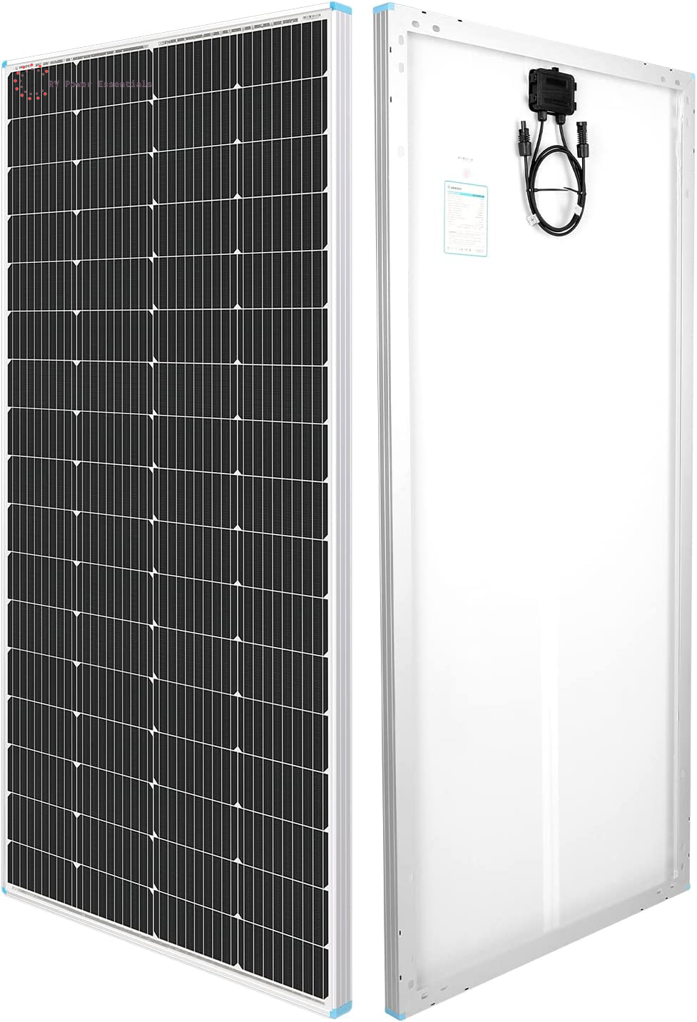 Renogy Solar Panel 100 Watt 12 Volt, High-Efficiency Monocrystalline PV Module Power Charger for RV Marine Rooftop Farm Battery and Other Off-Grid Applications, RNG-100D-SS, Single 100W