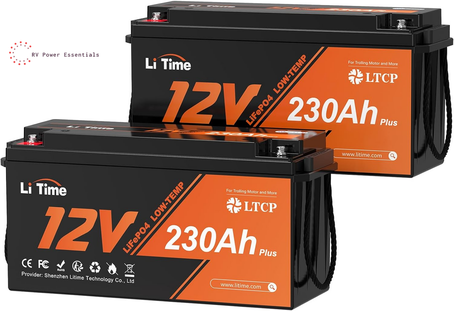 Litime 12V 230Ah LiFePO4 Battery | 4000+ Deep Cycles, Low-Temp Protection, 200A BMS | Backup Power for RVs, Marine, Boats, Trolling Motors & Home Energy