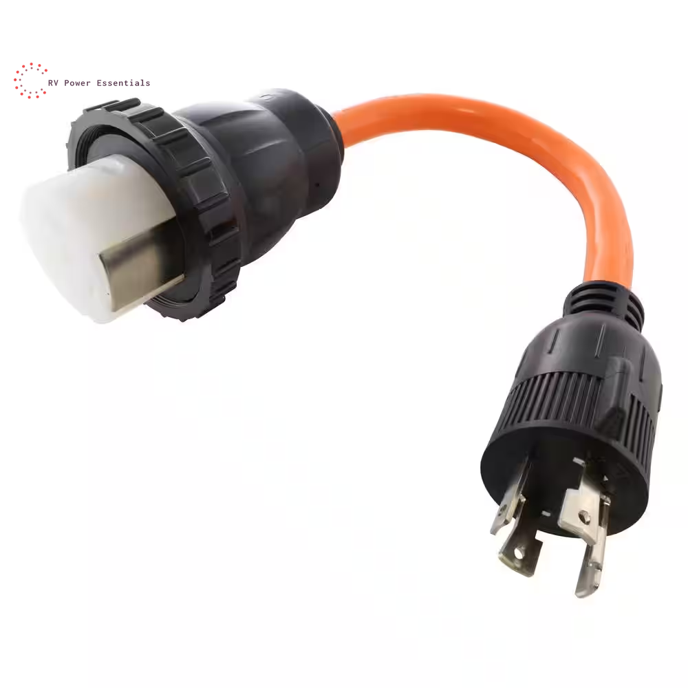 AC Connectors 1.5 Ft. 10/4 Generator L14-30P 30 Amp 4-Prong Plug to 50 Amp Rv/Marine Detachable Inlet Adapter