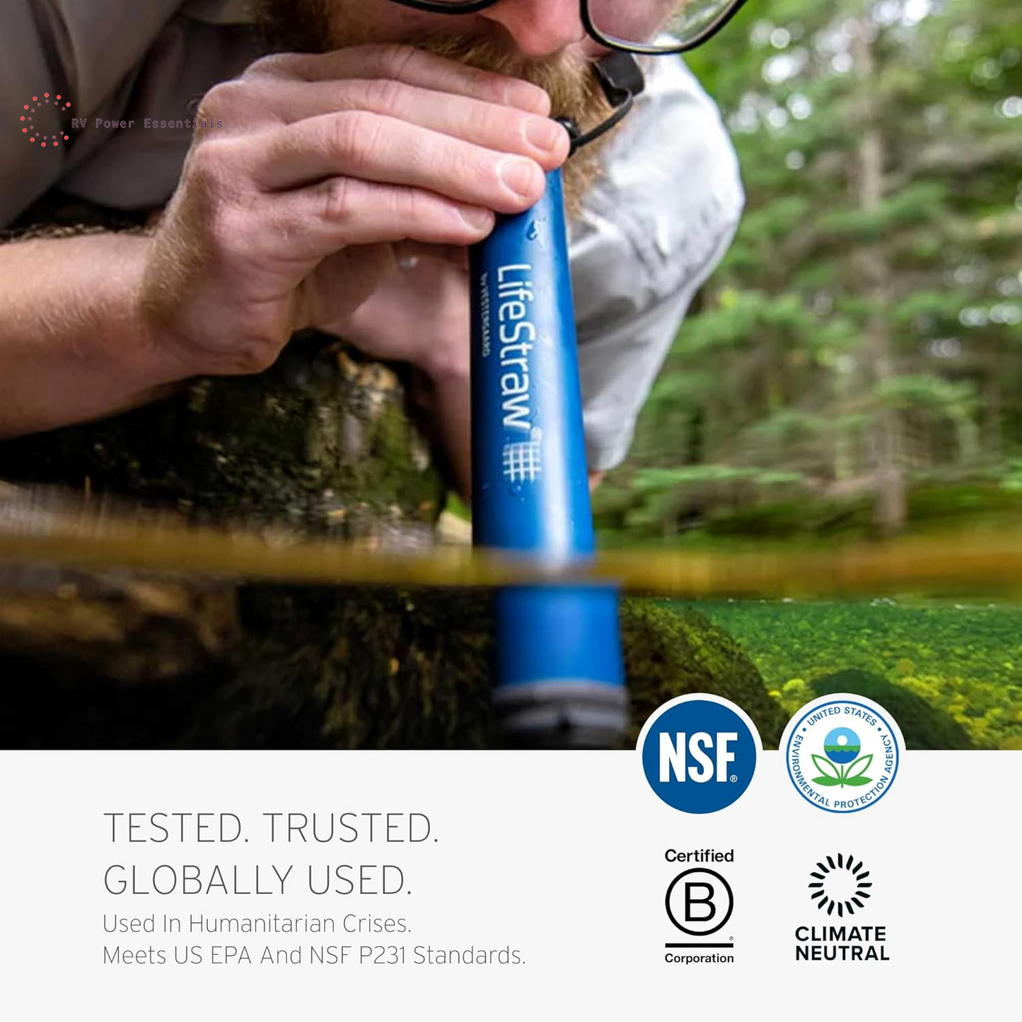 Lifestraw Personal Water Purifier for Hiking, Camping, Travel, and Emergency Preparedness