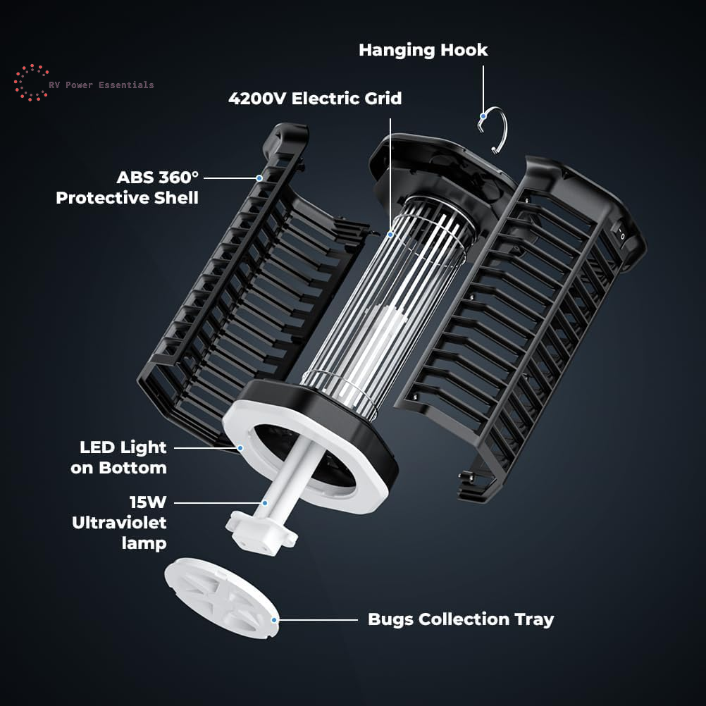 YISSVIC Bug Zapper Outdoor Indoor Waterproof Electric Mosquito Lamp Fly Zapper Killer Effective 4200V Plug in for Home Patio Office Courtyard