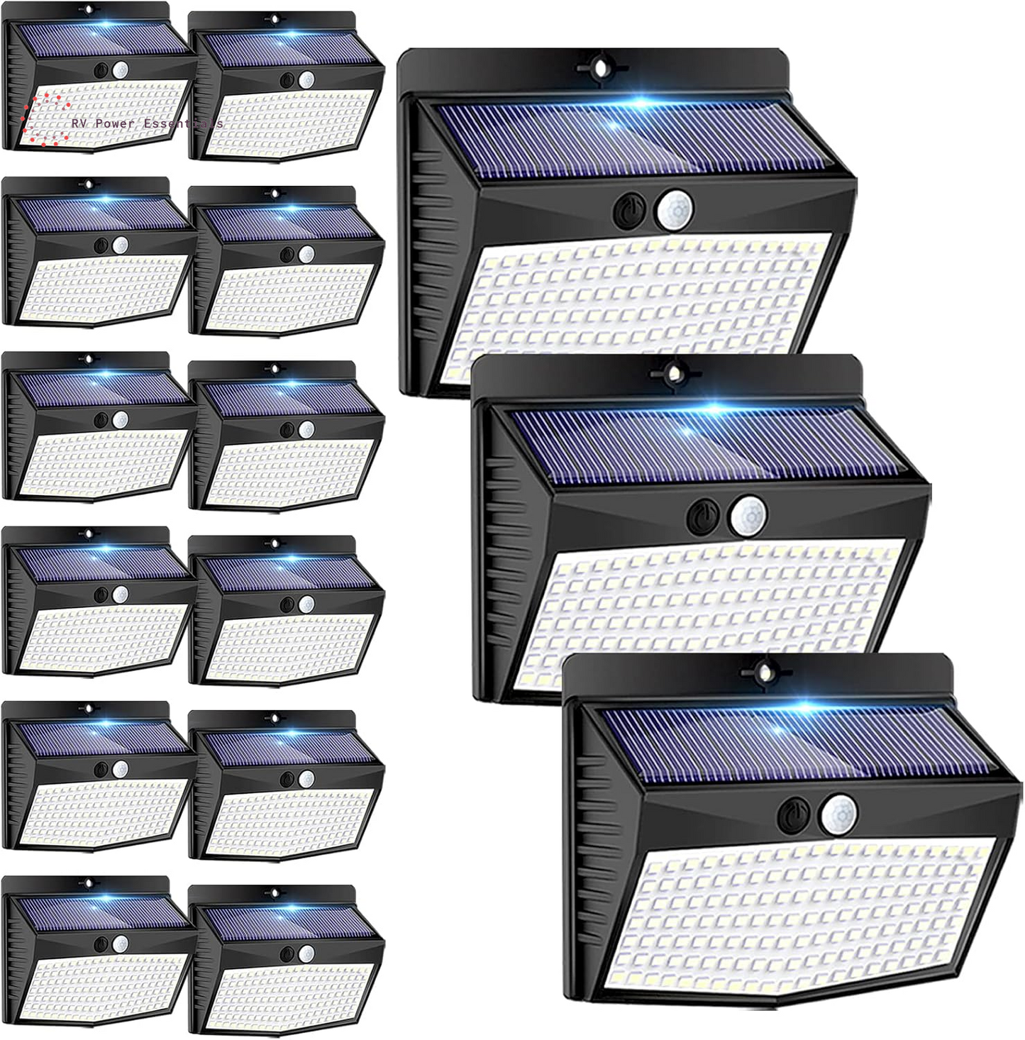 6-Pack Solar-Powered Motion Lights | Rugged, Waterproof Outdoor Lighting for RVs, Campsites, Decks & Gardens | 3 Lighting Modes for Safety and Adventure