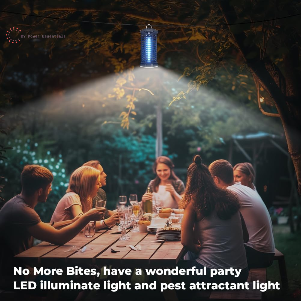YISSVIC Bug Zapper Outdoor Indoor Waterproof Electric Mosquito Lamp Fly Zapper Killer Effective 4200V Plug in for Home Patio Office Courtyard