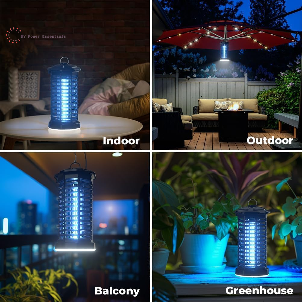 YISSVIC Bug Zapper Outdoor Indoor Waterproof Electric Mosquito Lamp Fly Zapper Killer Effective 4200V Plug in for Home Patio Office Courtyard