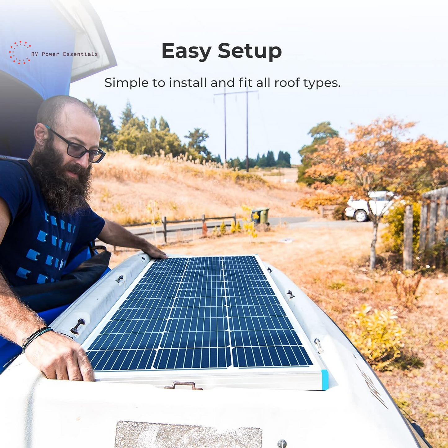 Renogy Solar Panel 100 Watt 12 Volt, High-Efficiency Monocrystalline PV Module Power Charger for RV Marine Rooftop Farm Battery and Other Off-Grid Applications, RNG-100D-SS, Single 100W