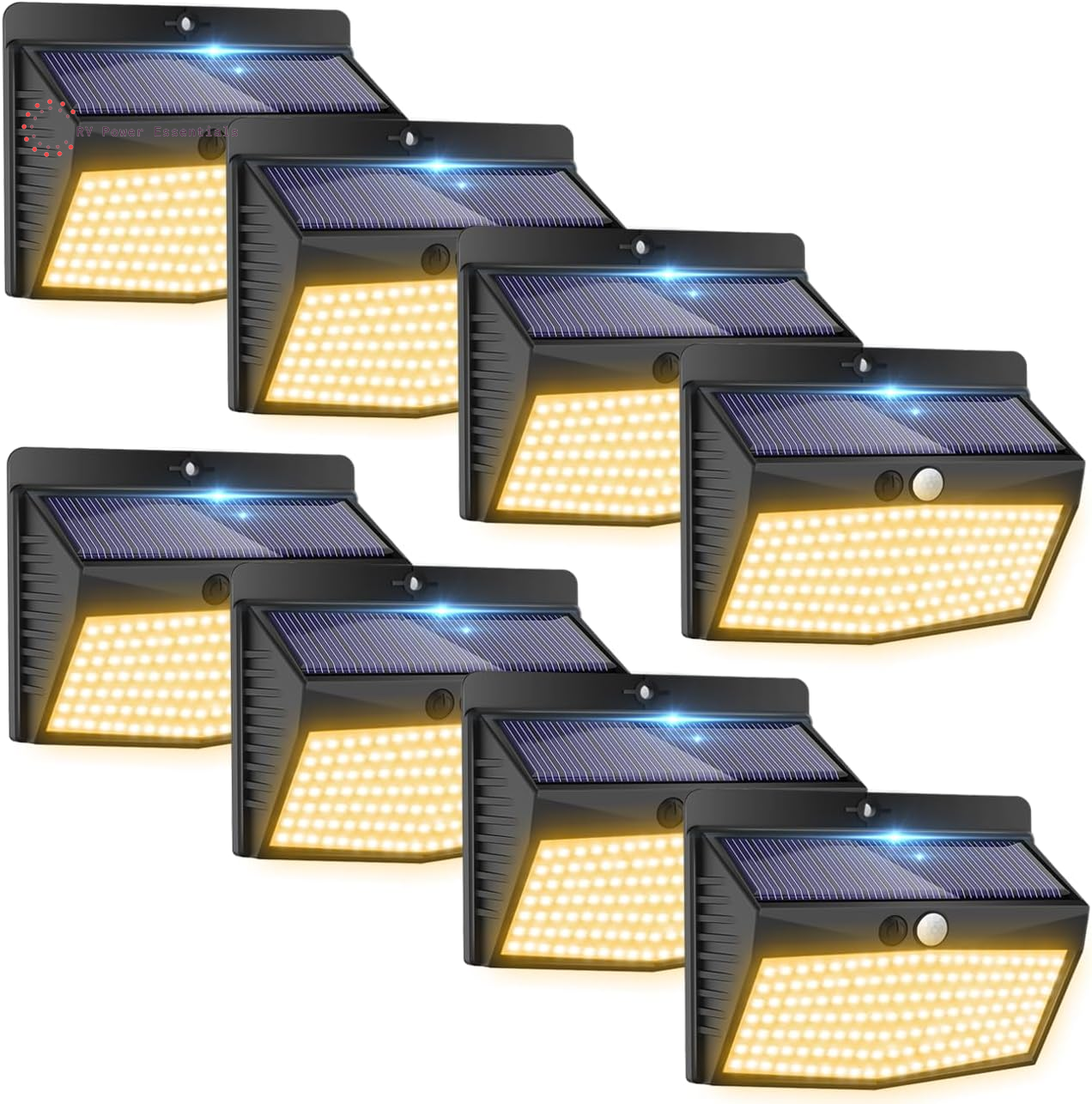 6-Pack Solar-Powered Motion Lights | Rugged, Waterproof Outdoor Lighting for RVs, Campsites, Decks & Gardens | 3 Lighting Modes for Safety and Adventure