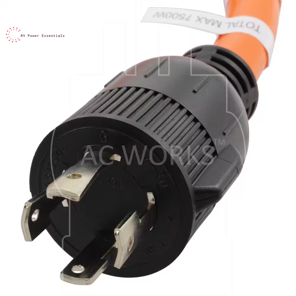 AC Connectors 1.5 Ft. 10/4 Generator L14-30P 30 Amp 4-Prong Plug to 50 Amp Rv/Marine Detachable Inlet Adapter