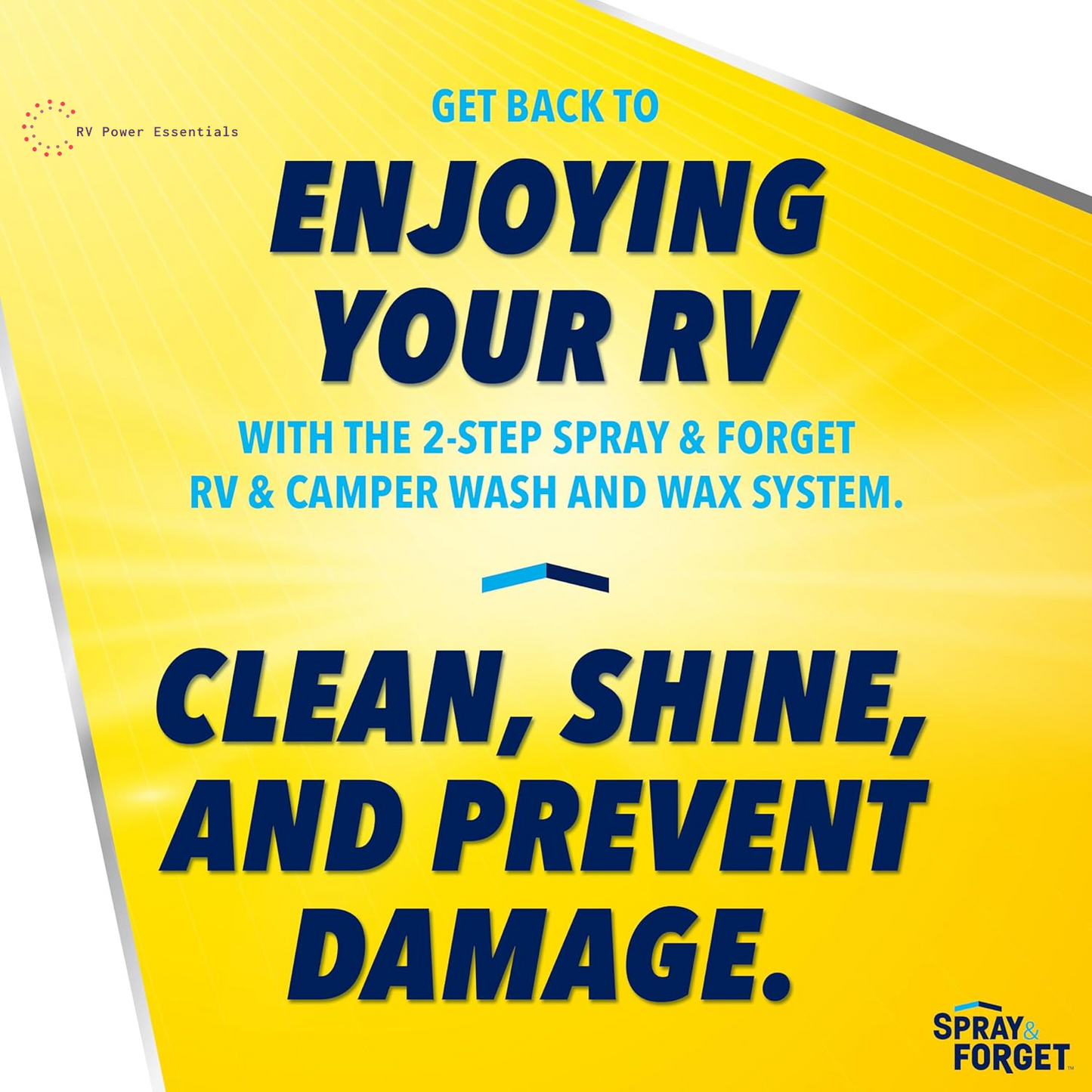 Spray & Forget RV & Camper Wash + Wax Combo | 2-Pack (1 Qt Each) Ready-to-Use Hose-End System | Cleans, Shines & Protects Your RV Exterior with Effortless Application