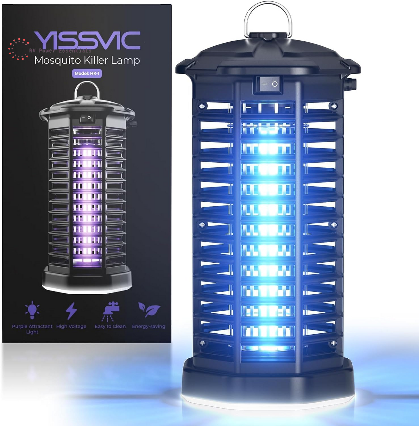 YISSVIC Bug Zapper Outdoor Indoor Waterproof Electric Mosquito Lamp Fly Zapper Killer Effective 4200V Plug in for Home Patio Office Courtyard