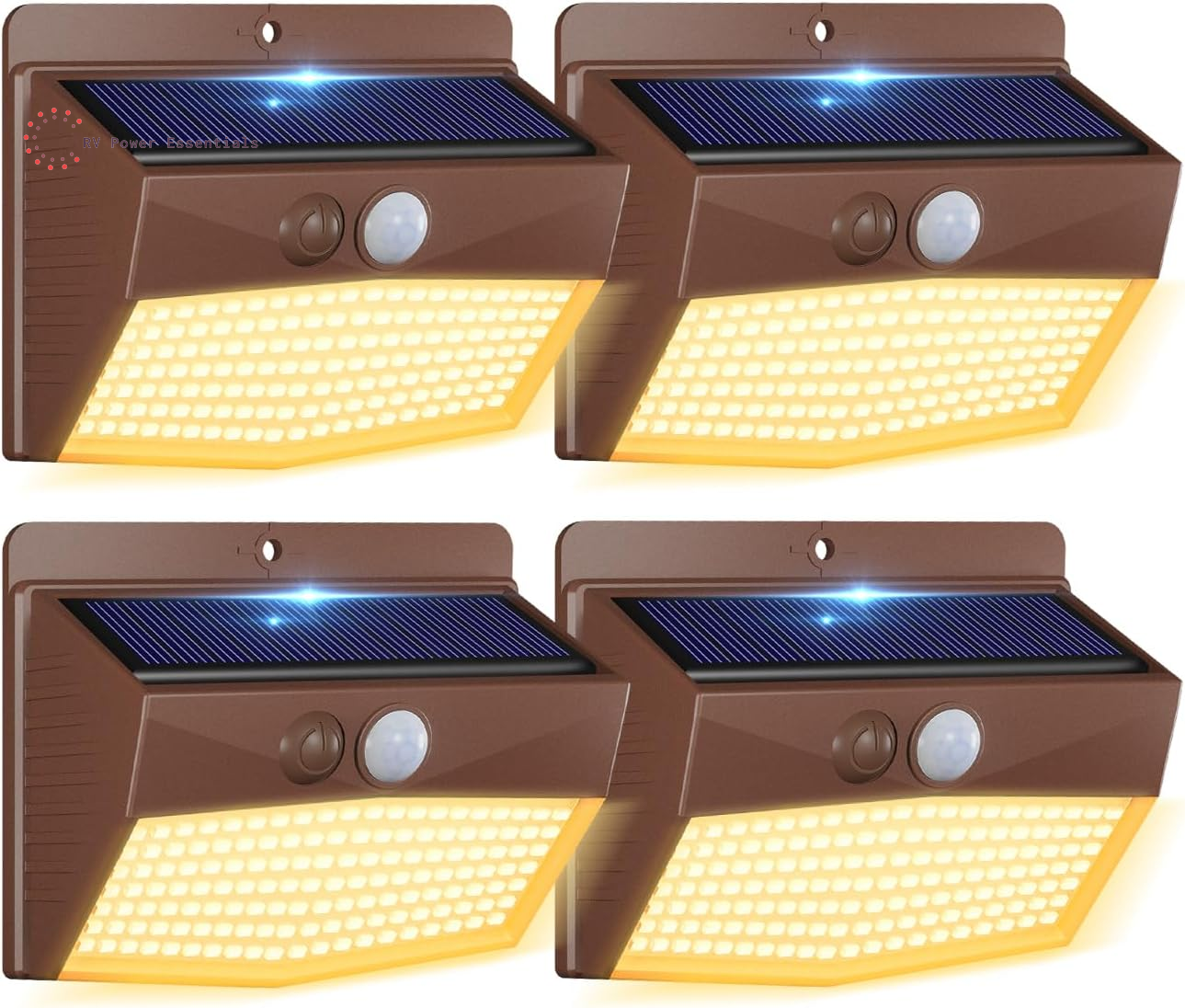 6-Pack Solar-Powered Motion Lights | Rugged, Waterproof Outdoor Lighting for RVs, Campsites, Decks & Gardens | 3 Lighting Modes for Safety and Adventure