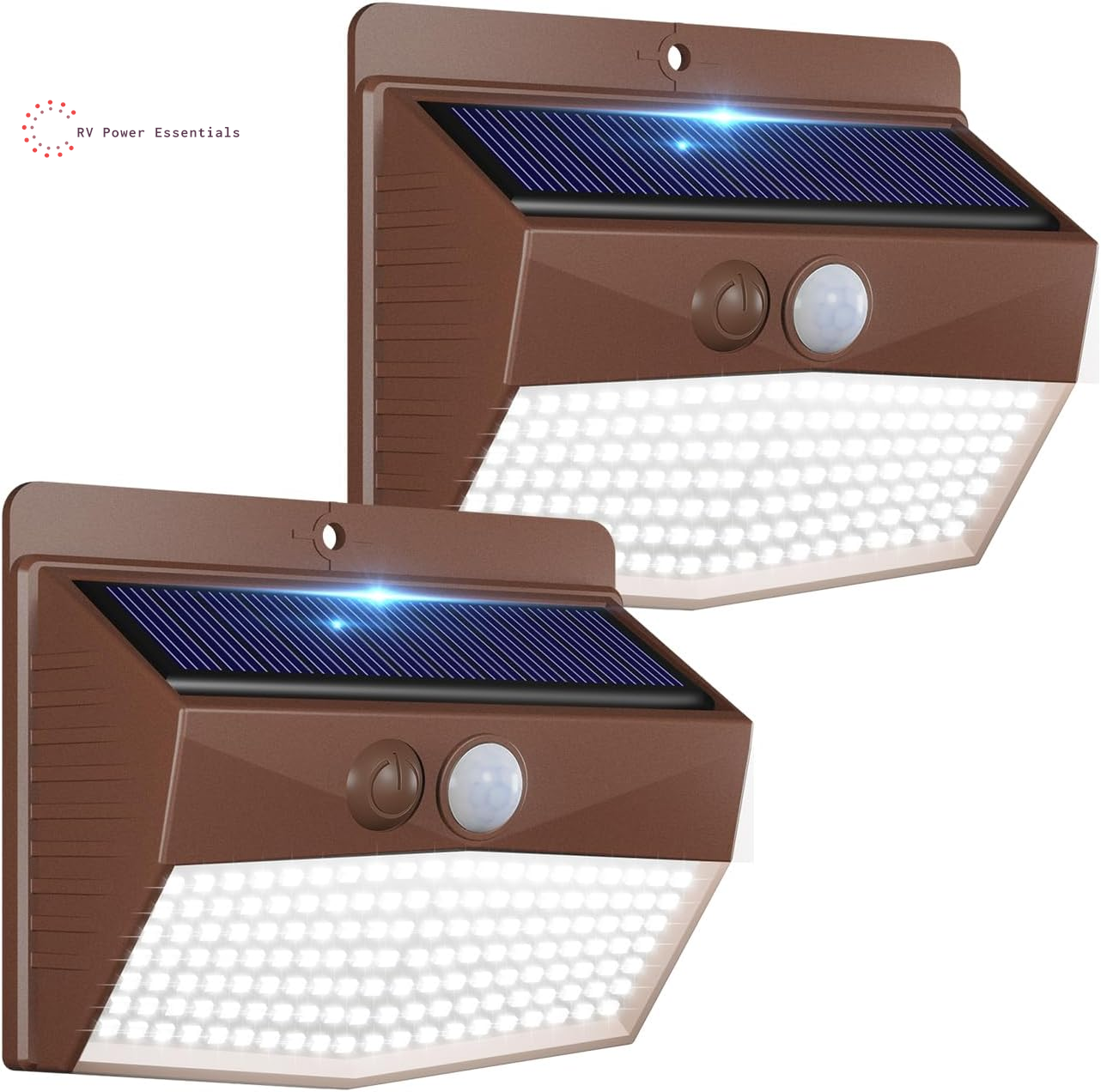 6-Pack Solar-Powered Motion Lights | Rugged, Waterproof Outdoor Lighting for RVs, Campsites, Decks & Gardens | 3 Lighting Modes for Safety and Adventure