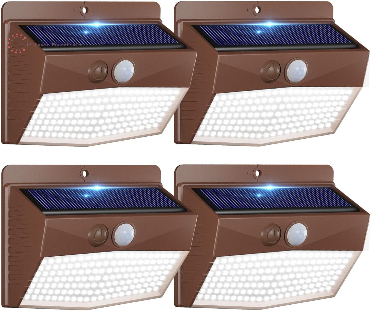 6-Pack Solar-Powered Motion Lights | Rugged, Waterproof Outdoor Lighting for RVs, Campsites, Decks & Gardens | 3 Lighting Modes for Safety and Adventure