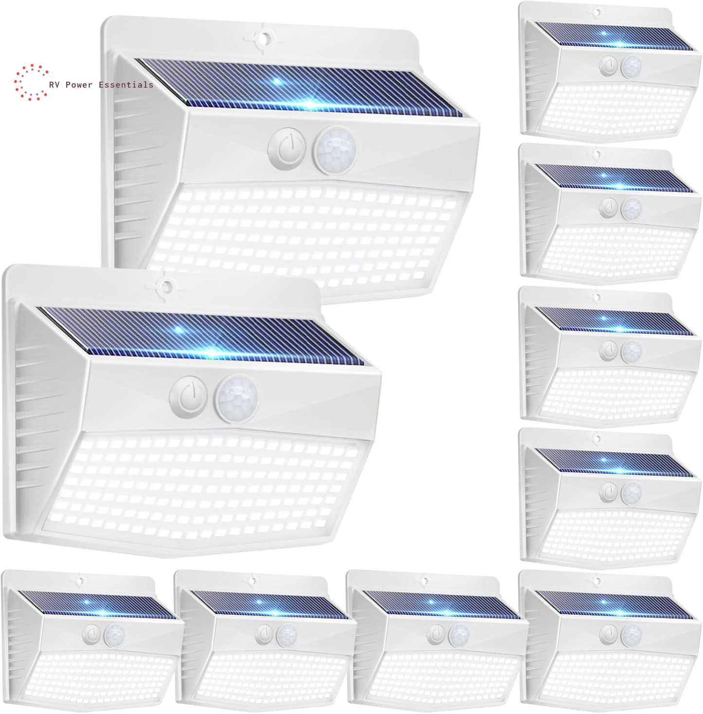 6-Pack Solar-Powered Motion Lights | Rugged, Waterproof Outdoor Lighting for RVs, Campsites, Decks & Gardens | 3 Lighting Modes for Safety and Adventure