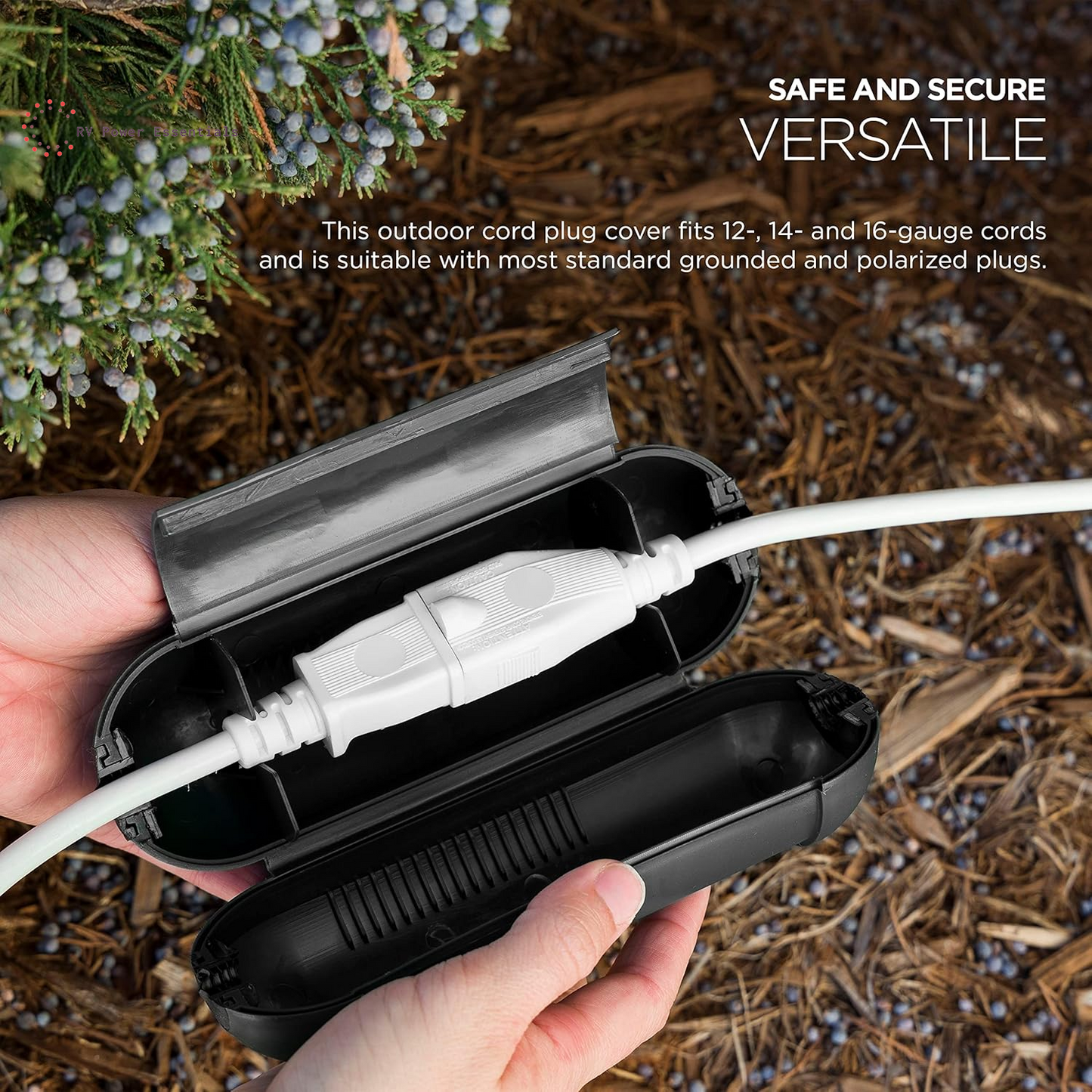 UltraPro Weatherproof Extension Cord Cover | Secure Outdoor Power Connections for RVs, Campsites, and Holiday Lighting | Durable & Leak-Resistant