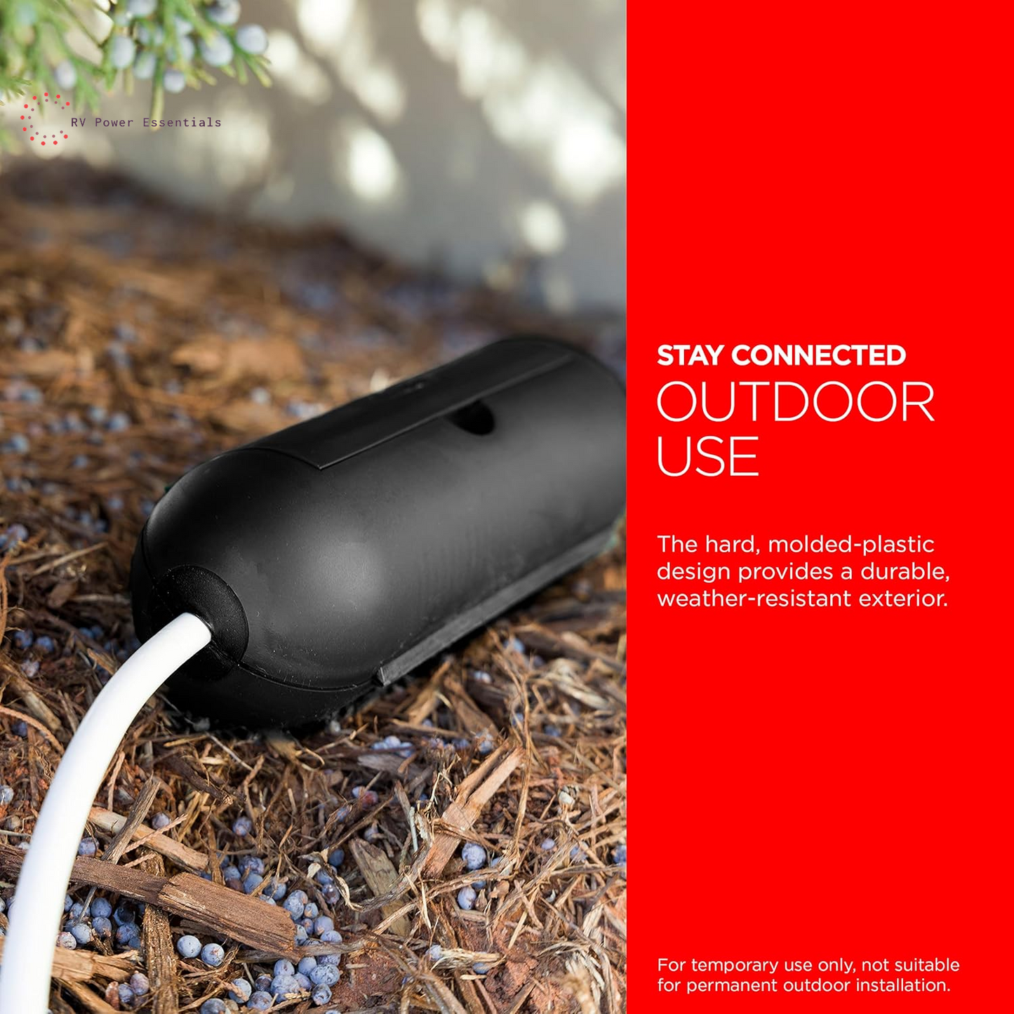 UltraPro Weatherproof Extension Cord Cover | Secure Outdoor Power Connections for RVs, Campsites, and Holiday Lighting | Durable & Leak-Resistant