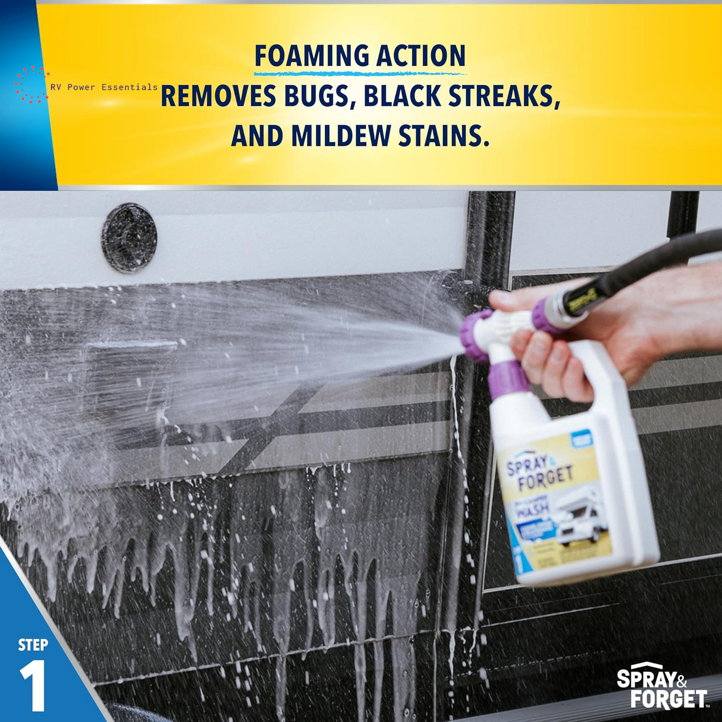 Spray & Forget RV & Camper Wash + Wax Combo | 2-Pack (1 Qt Each) Ready-to-Use Hose-End System | Cleans, Shines & Protects Your RV Exterior with Effortless Application