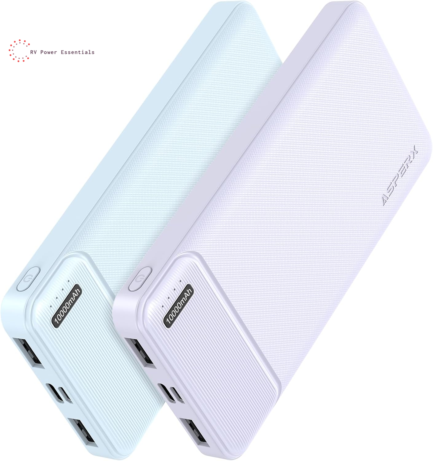 Asperx 2-Pack 10000Mah USB C Output Portable Charger Power Bank Fast Charging, Portable Phone Charger External Battery Pack for Iphone, Samsung, Google LG and Heated Vest