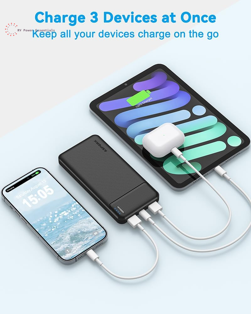 Asperx 2-Pack 10000Mah USB C Output Portable Charger Power Bank Fast Charging, Portable Phone Charger External Battery Pack for Iphone, Samsung, Google LG and Heated Vest