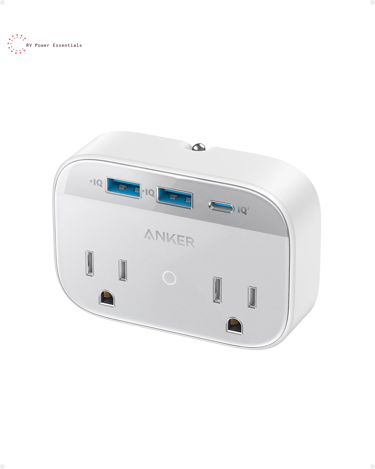 Anker Portable Outlet Extender with Foldable Plug, 5 Multi-Plug Outlet, High-Speed 30W USB C Power Delivery, Compatible with Iphone 15/15 Plus/15 Pro/15 Pro Max,Compact for Travel, Home, TUV Listed