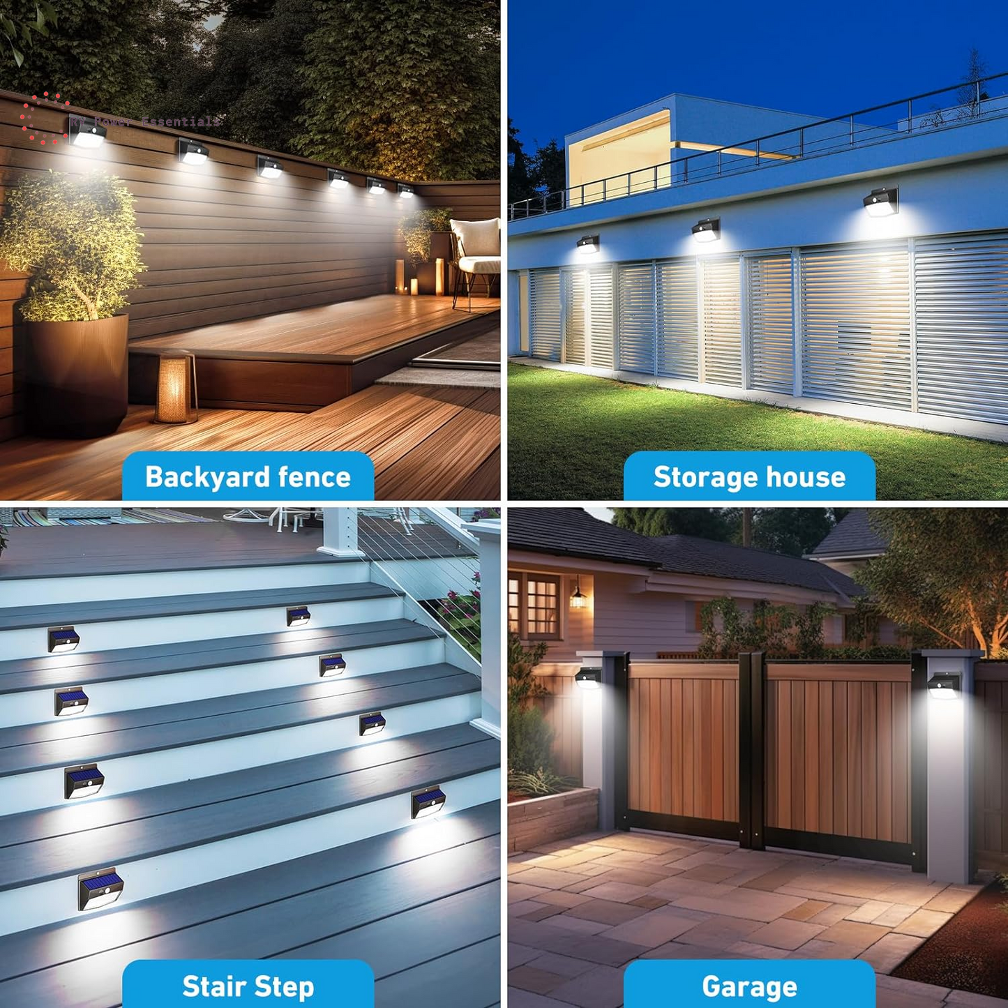 6-Pack Solar-Powered Motion Lights | Rugged, Waterproof Outdoor Lighting for RVs, Campsites, Decks & Gardens | 3 Lighting Modes for Safety and Adventure