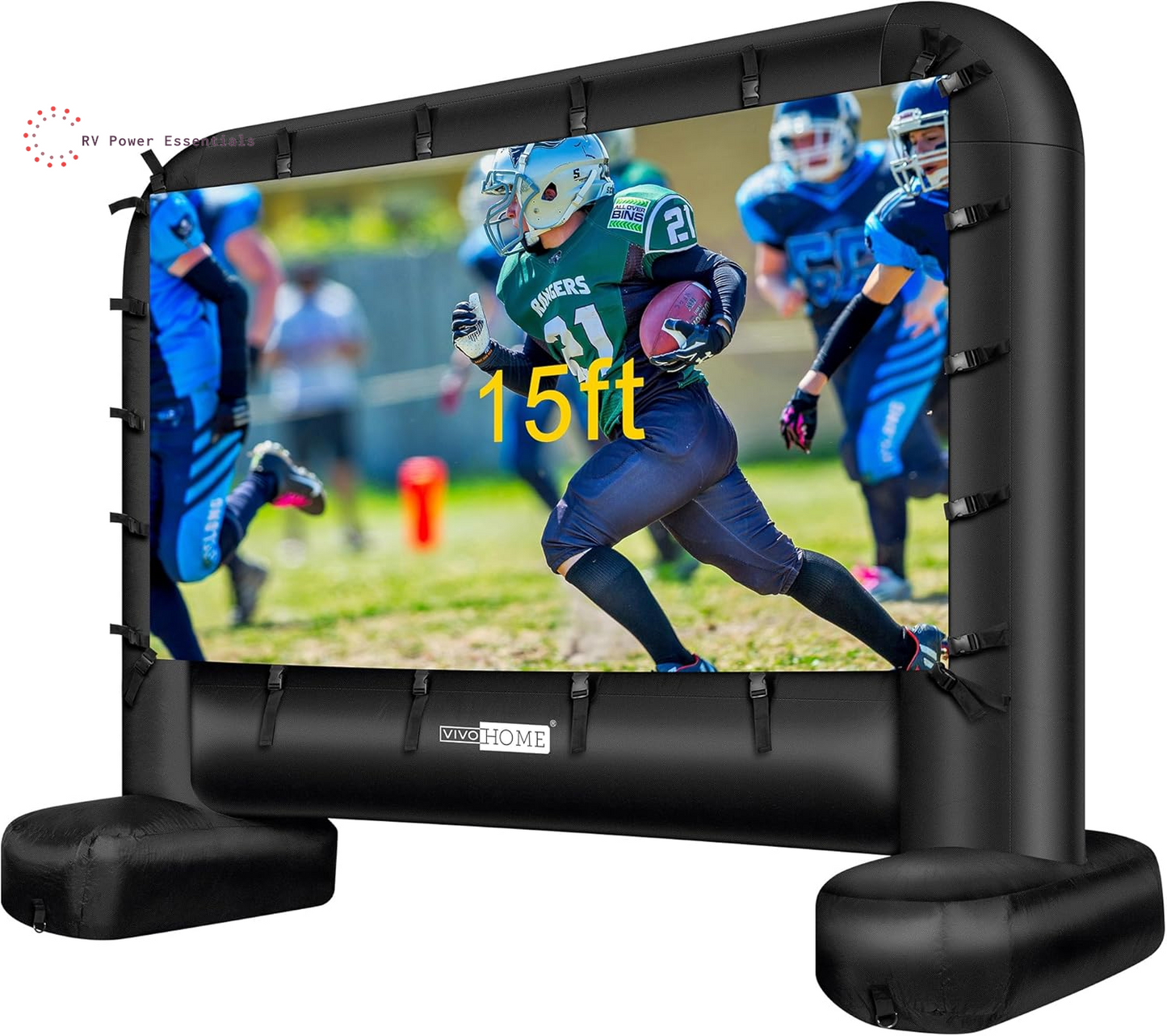 VIVOHOME 16FT Inflatable Outdoor Movie Screen – Mega Blow-Up Projector Screen with Carry Bag