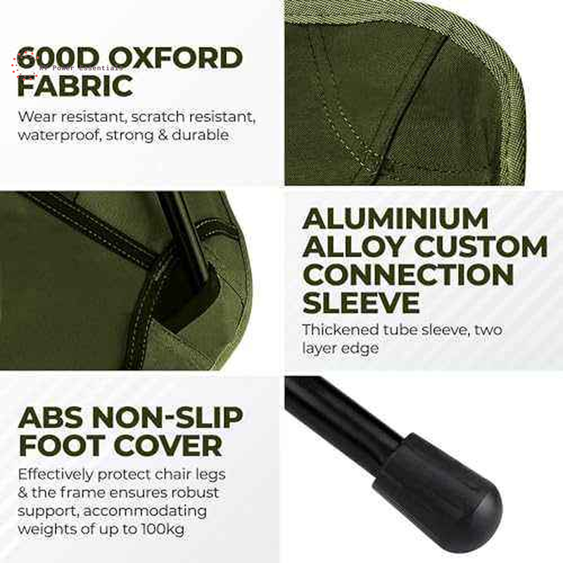 Low Back Ultralight Folding Camping Chair with Storage Pouch - Lightweight & Durable - RVPowerEssentials.com
