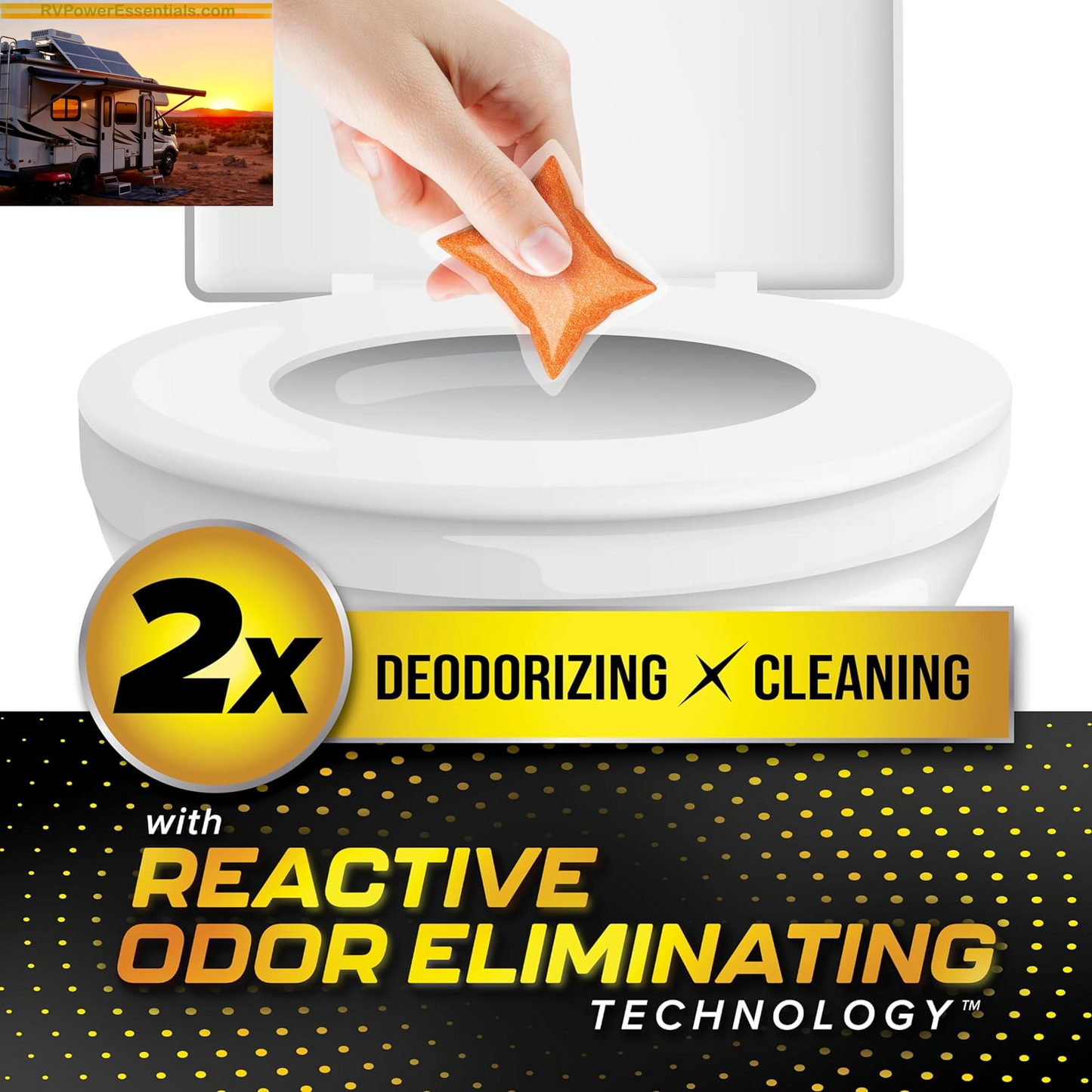 Camco TST MAX RV Toilet Treatment Drop-Ins – Odor Control & Waste Breakdown – RV Power Essentials