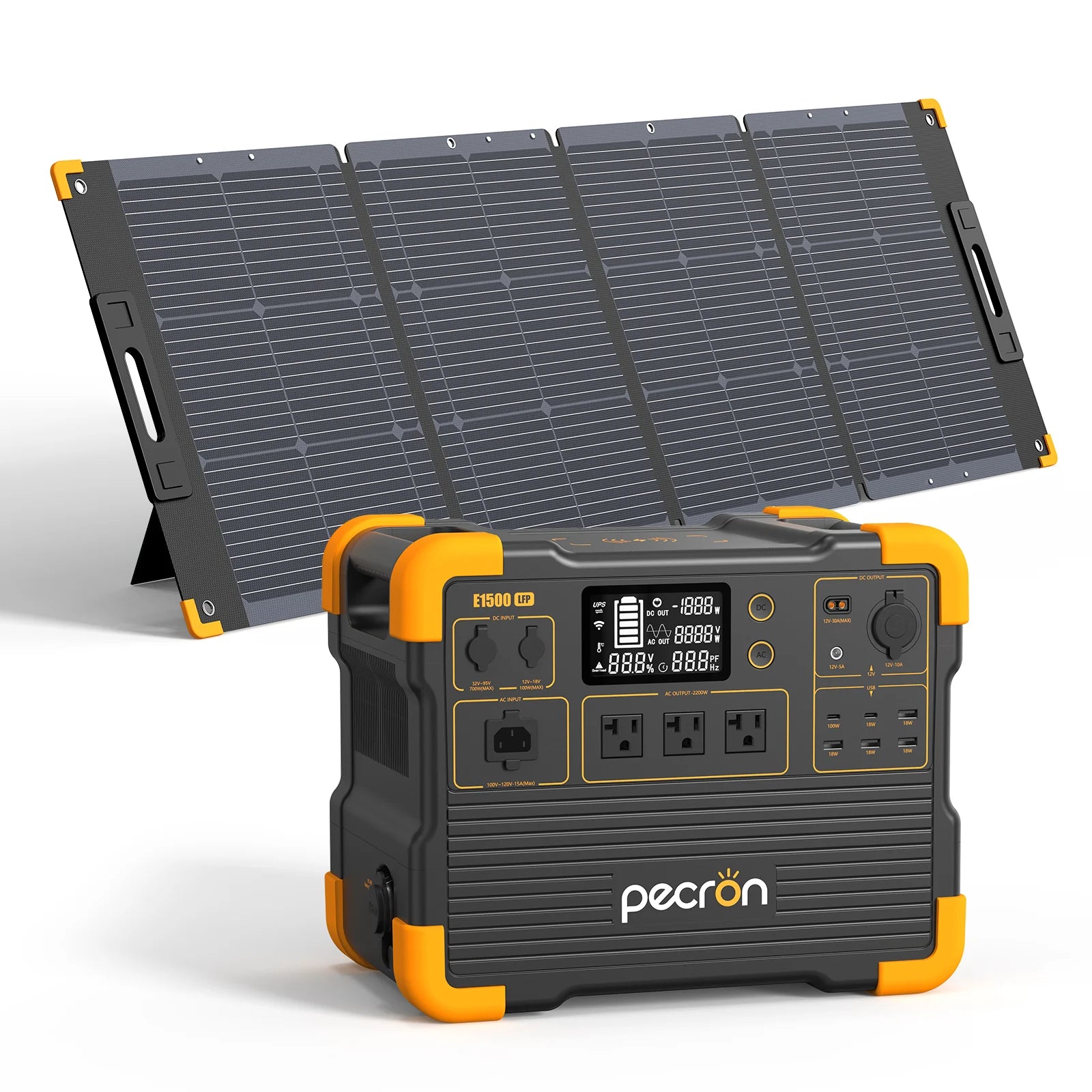 PECRON E1500LFP Expandable Portable Power Station 2200W 1536Wh