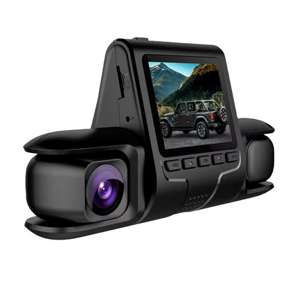 3 Camera Lens Car DVR 3-Channel HD 1080P Dash Camera Dual Lens Dashcam Video Recorder 24H Parking Monitor Dashcam