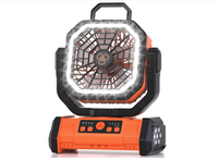 Rechargeable Portable Camping Fan with LED Light