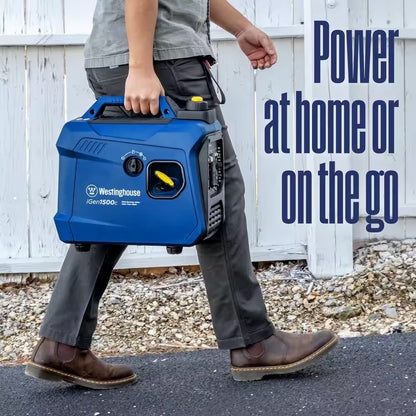 1,500-Watt Gas Powered Portable Inverter Generator with Recoil Start and Quiet Technology