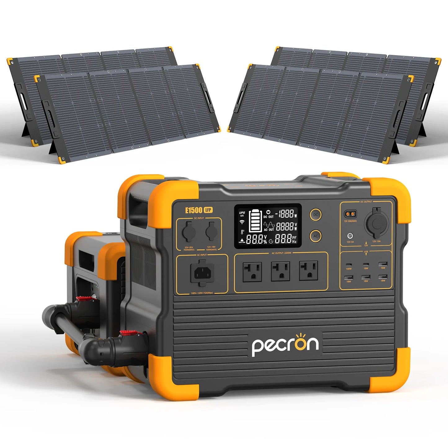 PECRON E1500LFP Expandable Portable Power Station 2200W 1536Wh