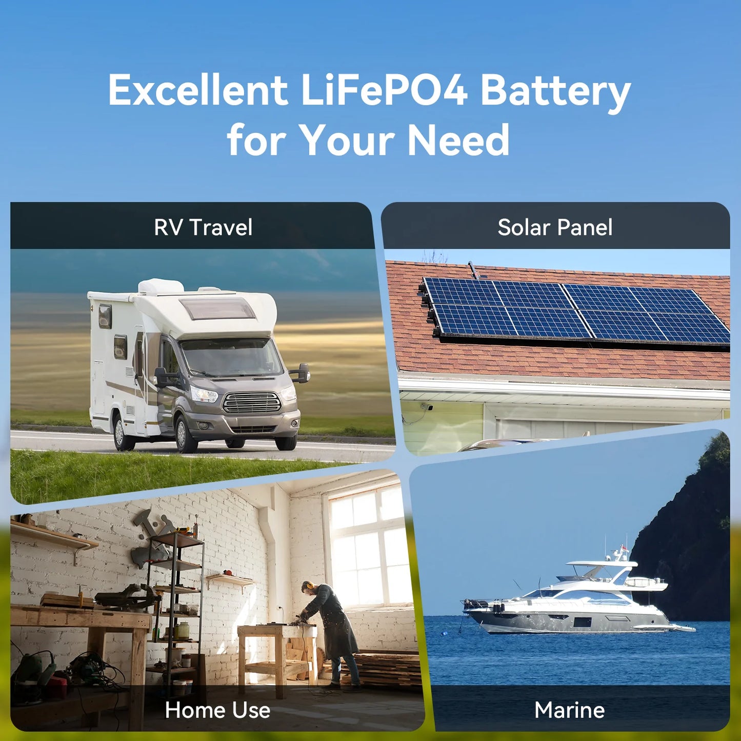 PECRON WB12200 Lithium 12V 200Ah Deep Cycle Lifepo4 Battery