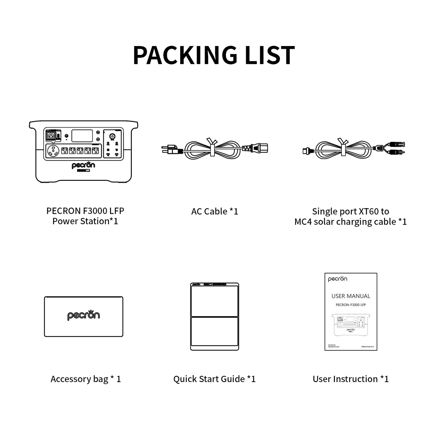PECRON F3000LFP Portable Power Station 3600W 3072Wh PRE-ORDER