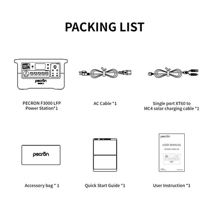 PECRON F3000LFP Portable Power Station 3600W 3072Wh PRE-ORDER