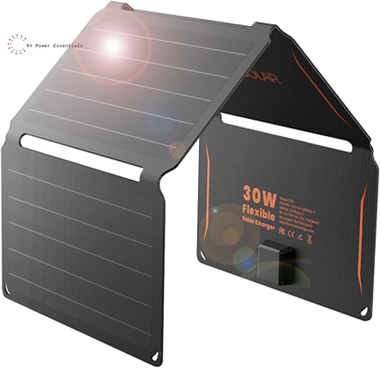 [Upgraded] Flexsolar 60W Portable Solar Panels Chargers QC3.0 USB-A USB-C DC5521 8Mm Output Foldable IP65 Waterproof Power Emergency Camping for Small Power Station Generator Tablets Battery Packs