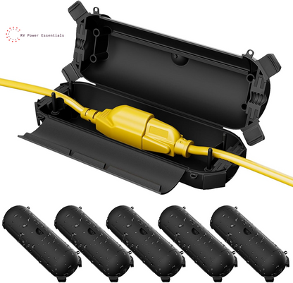 Flemoon Outdoor Waterproof Extension Cord Safety Cover [3/6/9 Pack] – Heavy-Duty Weatherproof Plug & Outlet Protector for RVs, Outdoor Power & Holiday Lighting