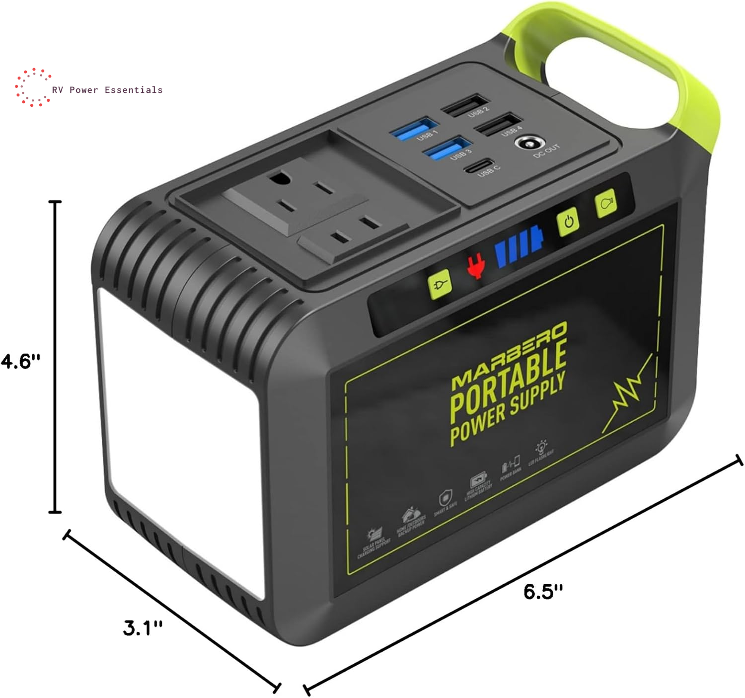 MARBERO Portable Power Station 88Wh - Compact Solar Generator for Outdoor, RV, and Emergency Use - RVPowerEssentials.com 