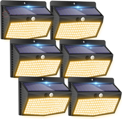 6-Pack Solar-Powered Motion Lights | Rugged, Waterproof Outdoor Lighting for RVs, Campsites, Decks & Gardens | 3 Lighting Modes for Safety and Adventure