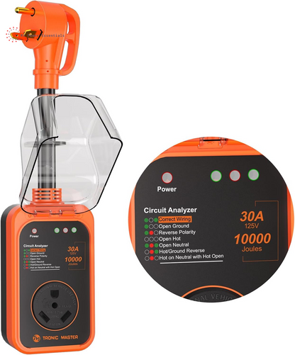 30A/50A RV Surge Protector with LED Circuit Analyzer
