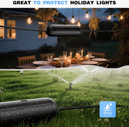 Flemoon Outdoor Waterproof Extension Cord Safety Cover [3/6/9 Pack] – Heavy-Duty Weatherproof Plug & Outlet Protector for RVs, Outdoor Power & Holiday Lighting