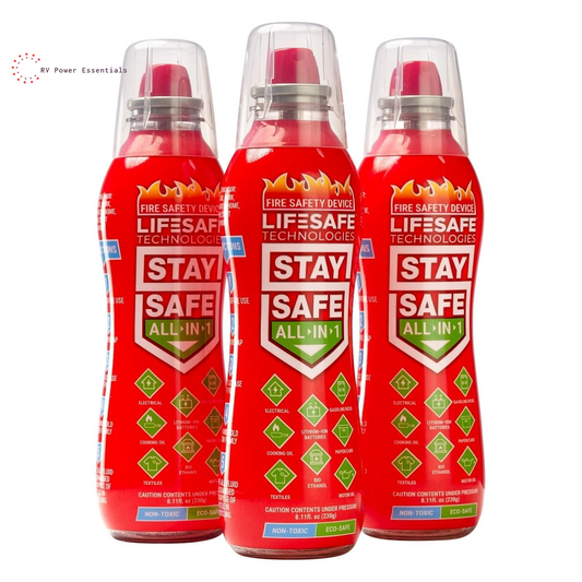 LifeSafe Technologies StaySafe All-In-1 Portable Fire Extinguisher Spray | Compact, Non-Toxic Fire Spray for Home, Kitchen, RV & Garage | Extinguishes 10 Types of Fires Safely