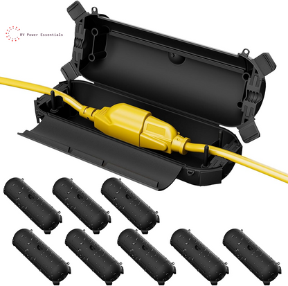 Flemoon Outdoor Waterproof Extension Cord Safety Cover [3/6/9 Pack] – Heavy-Duty Weatherproof Plug & Outlet Protector for RVs, Outdoor Power & Holiday Lighting