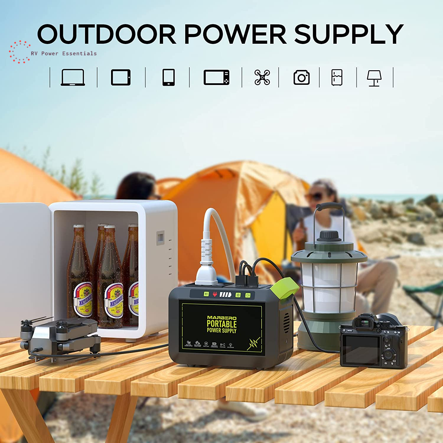 MARBERO Portable Power Station 88Wh - Compact Solar Generator for Outdoor, RV, and Emergency Use - RVPowerEssentials.com 