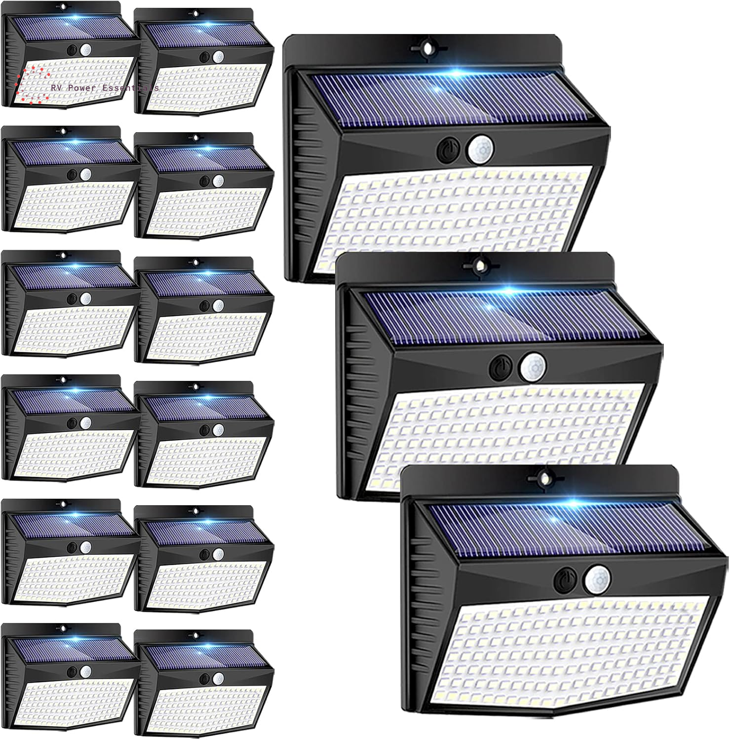 6-Pack Solar-Powered Motion Lights | Rugged, Waterproof Outdoor Lighting for RVs, Campsites, Decks & Gardens | 3 Lighting Modes for Safety and Adventure