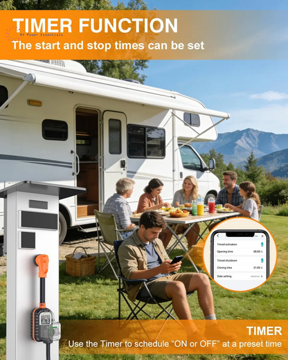 2026 First RV Surge Protectors 50 Amp with App Control & Smart LED Display,Smart 50 Amp RV Surge Protector with Real Time KWH, Voltage Monitor, 18000 Joules LED Display Circuit Analyzer for Camper