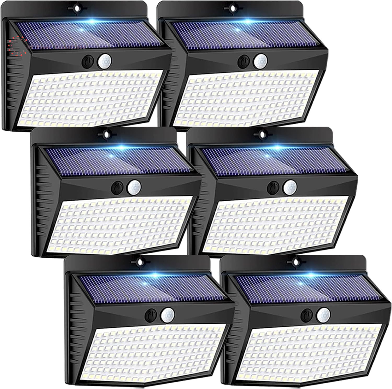 6-Pack Solar-Powered Motion Lights | Rugged, Waterproof Outdoor Lighting for RVs, Campsites, Decks & Gardens | 3 Lighting Modes for Safety and Adventure